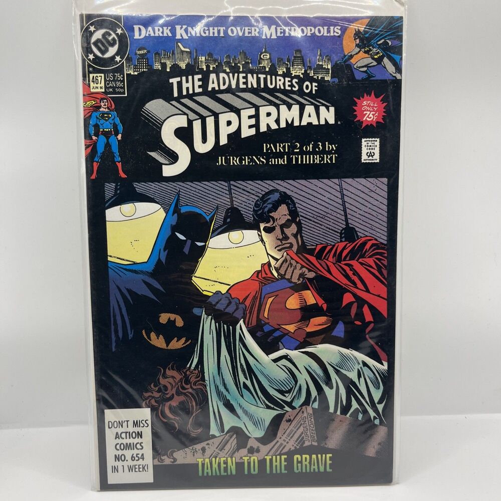 DC Comics The Adventures of Superman 467 Dark Knight over Metropolis Part 2 1990